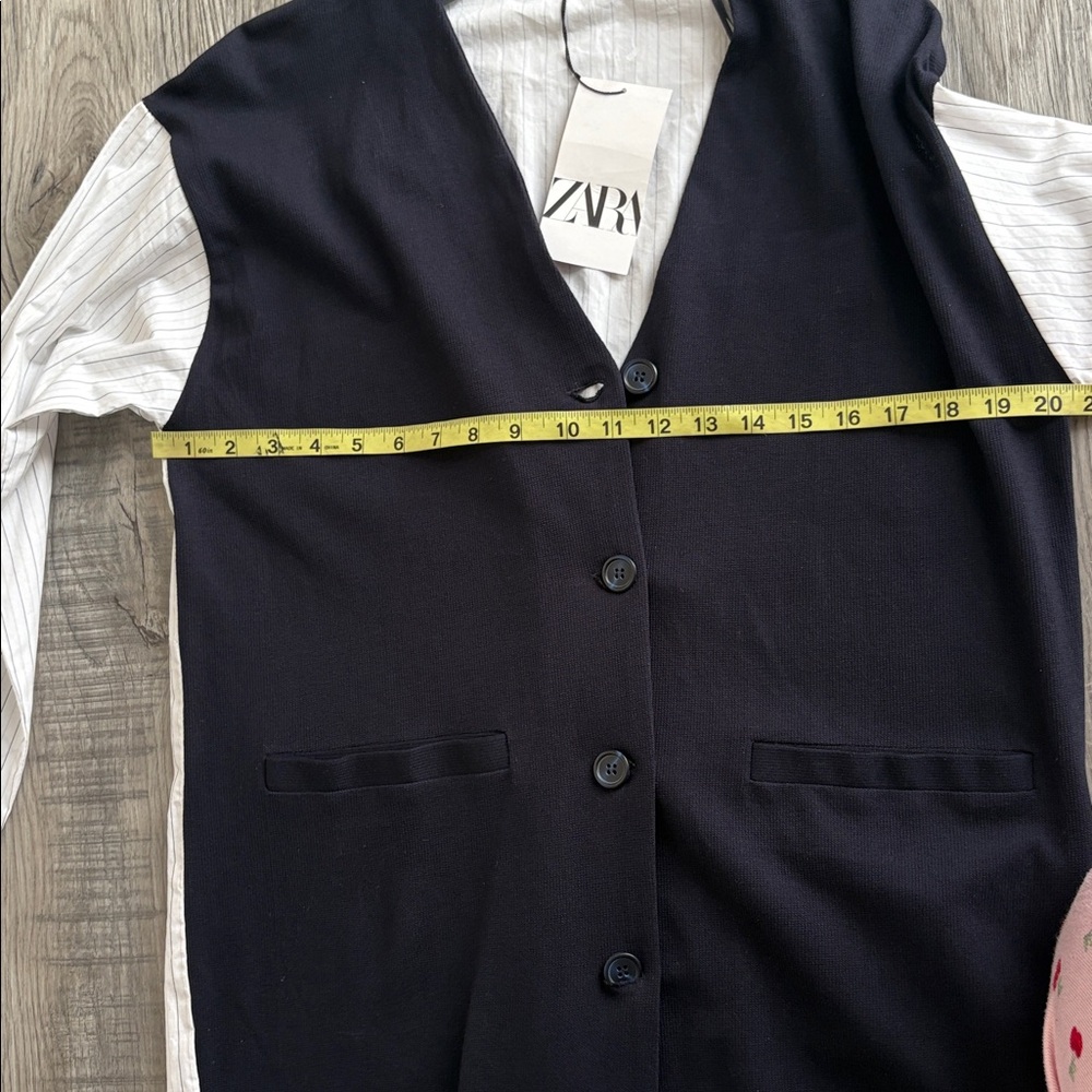 Zara mixed poplin Tunic/ Dress/ Jacket size Small NWT - Picture 9 of 13